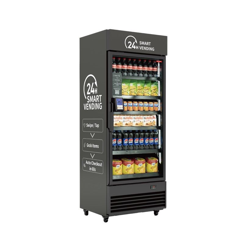 HAHA AI Vending Pro 542 smart cooler DC-542CT — 24/7 grab and go 378-item capacity